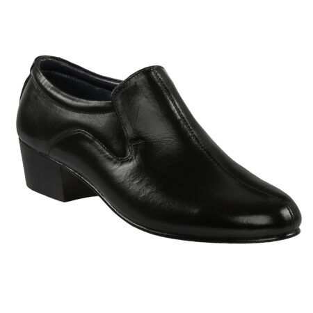 Black Leather Slip On Shoes