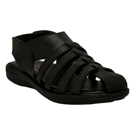 Black Leather Sandals