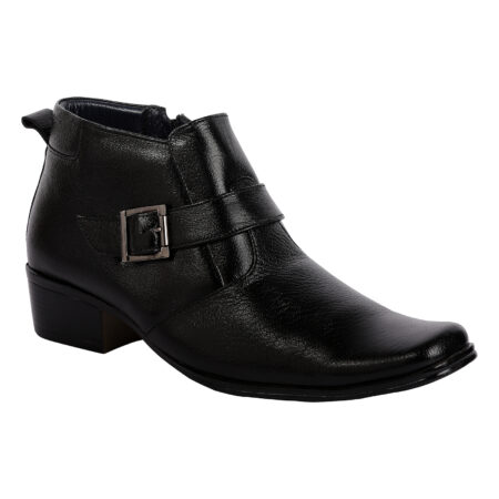 Black Leather Monk Strap Boots (Item 1110)