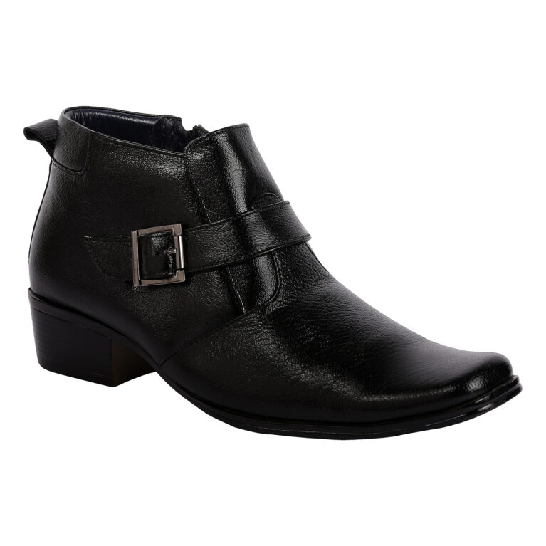 Black Leather Monk Strap Boots (Item 1110)