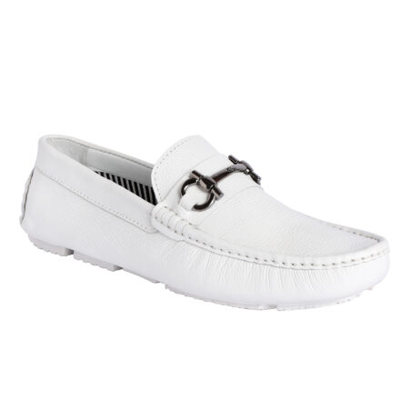 White Leather Loafers (Item 3435)